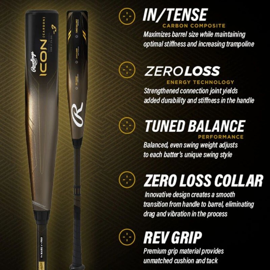 Baseball Bats * | 2023 Rawlings Icon Bbcor -3