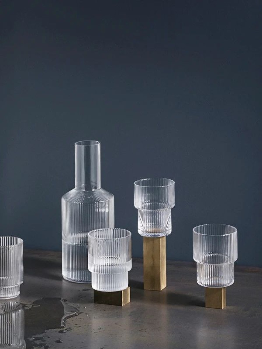 Gifts And Accessories * | Minima. Ferm Living Ripple Glasses Set Of 4