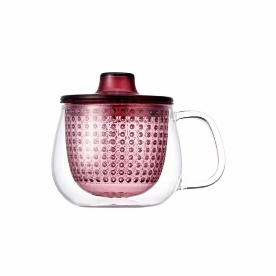 Gifts And Accessories * | Minima. Kinto Unimug- Glass Mug And Strainer Wine Red