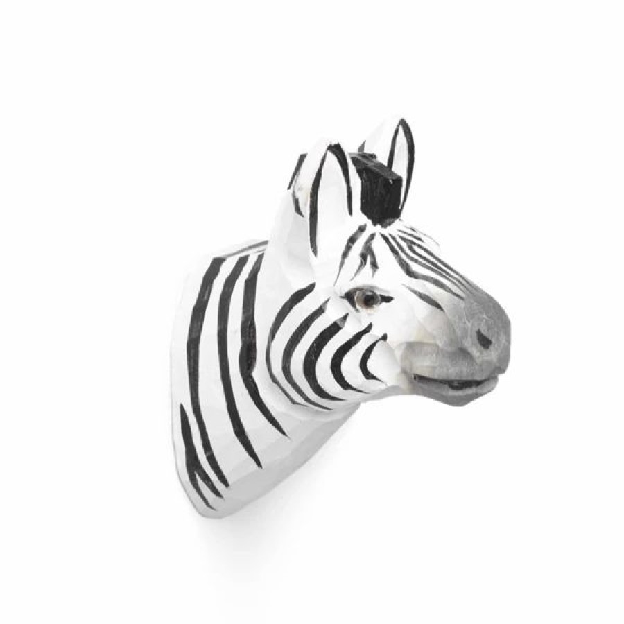 Gifts And Accessories * | Minima. Ferm Living Animal Hand-Carved Wall Hook Zebra