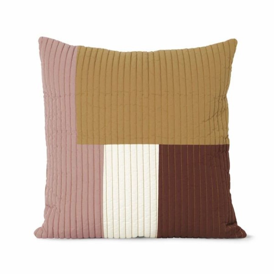 Gifts And Accessories * | Minima. Ferm Living Shay Quilt Cushion Mustard