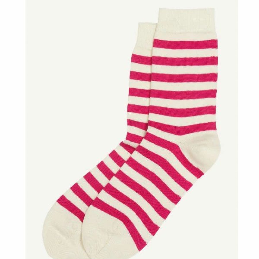 Gifts And Accessories * | Minima. Marimekko Raitsu Socks Pink And Off White