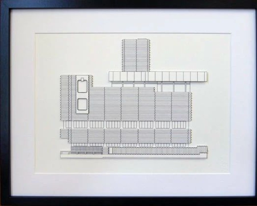 Gifts And Accessories * | Minima. Minima A3 Signal Box Birmingham 3D Illustration Framed