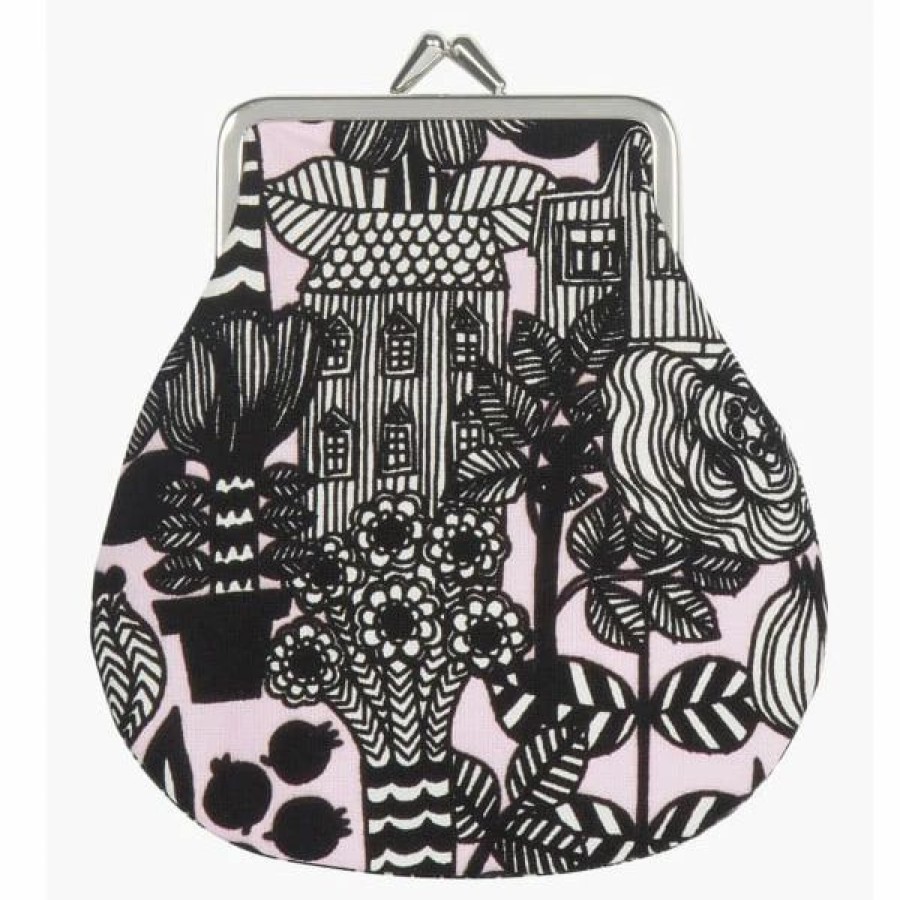 Gifts And Accessories * | Minima. Marimekko Pieni Kukkaro Puusepanktu Pink Coin Purse