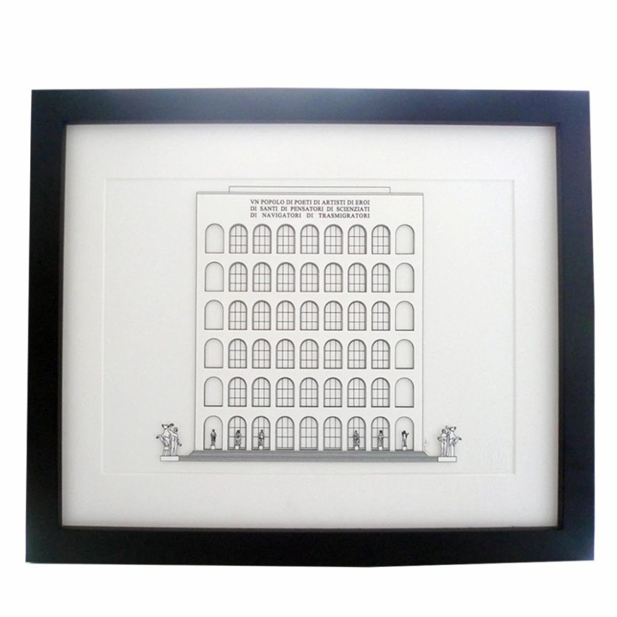 Gifts And Accessories * | Minima. A3 Palazzo Della Civilta, Rome, 3D Framed Illustration