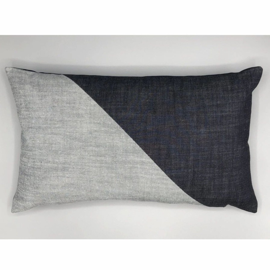 Gifts And Accessories * | Minima. Studio Bearon Rectangular Cushion Denim