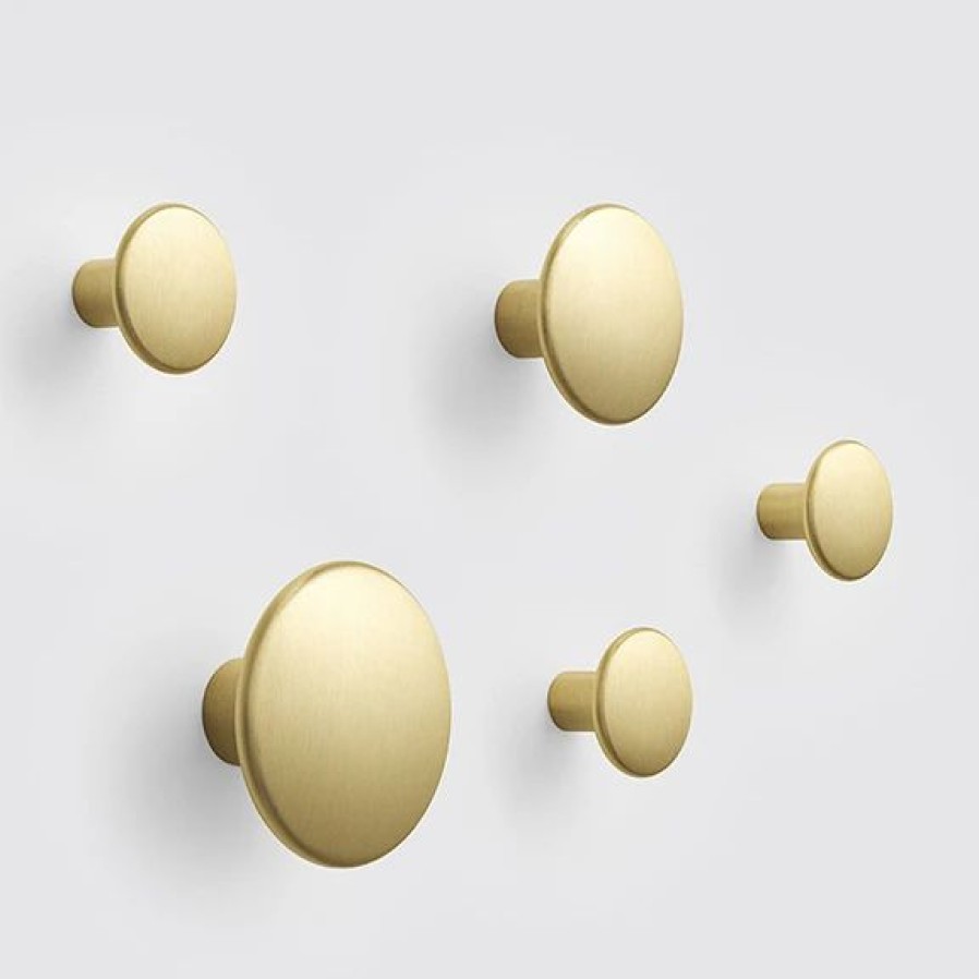 Gifts And Accessories * | Minima. Muuto Dots Set Of 5 Brass Hooks